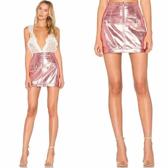 For Love and Lemons Luna Metallic Skirt (S) - Picture 4 of 12